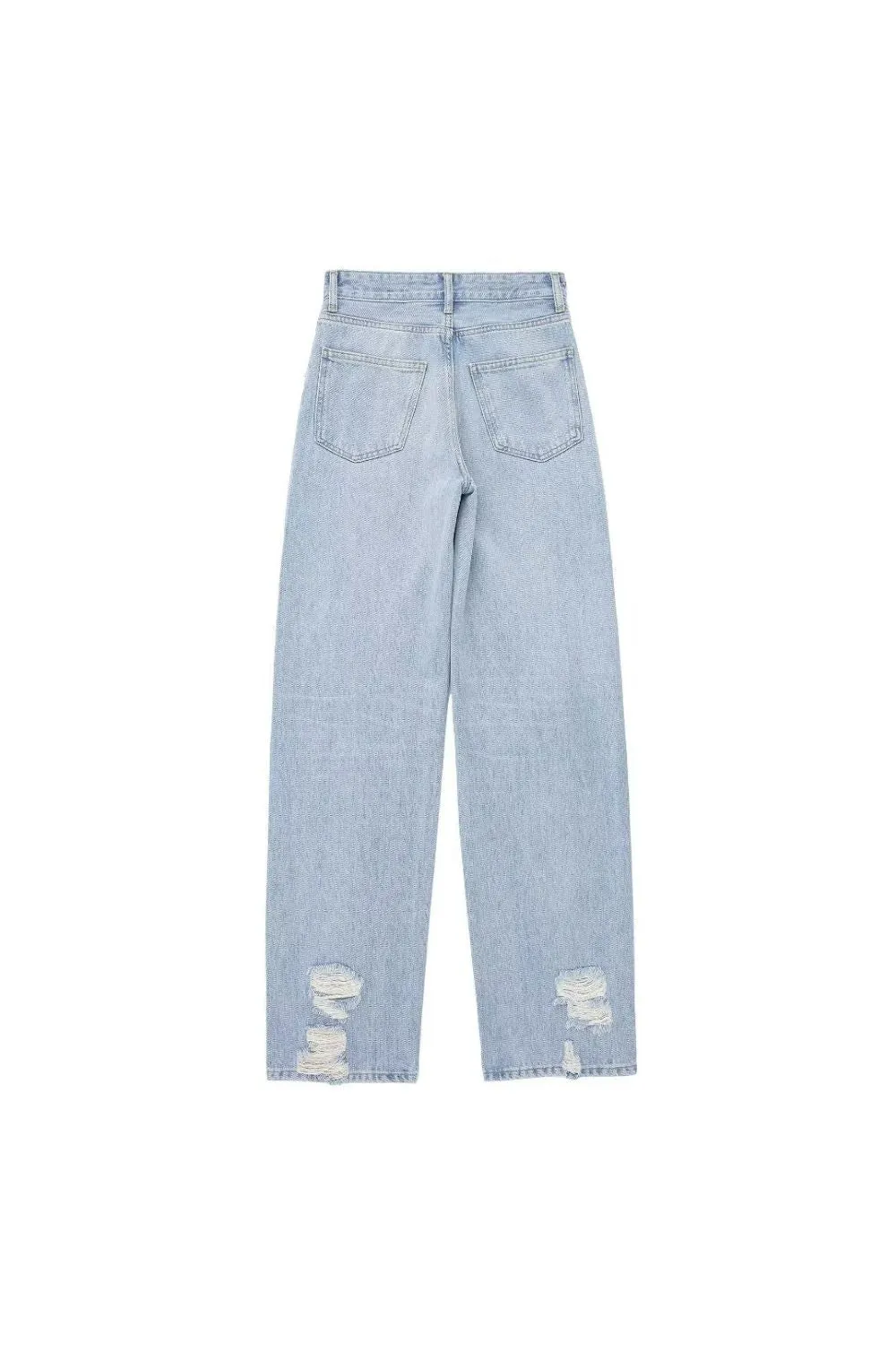 'Oksana' Ripped High Waist Wide Leg Jeans