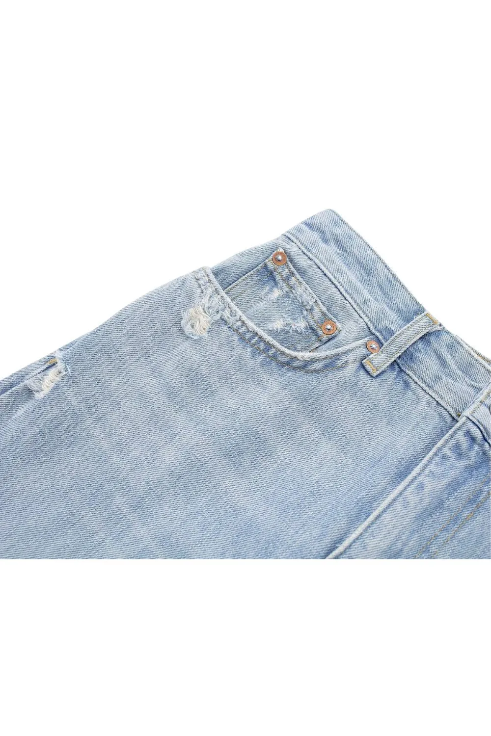 'Oksana' Ripped High Waist Wide Leg Jeans