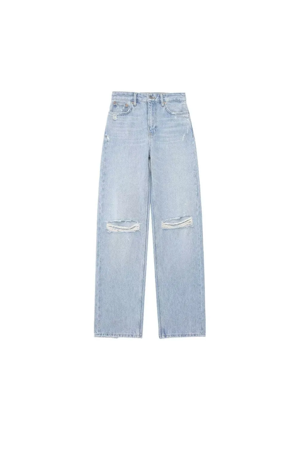 'Oksana' Ripped High Waist Wide Leg Jeans