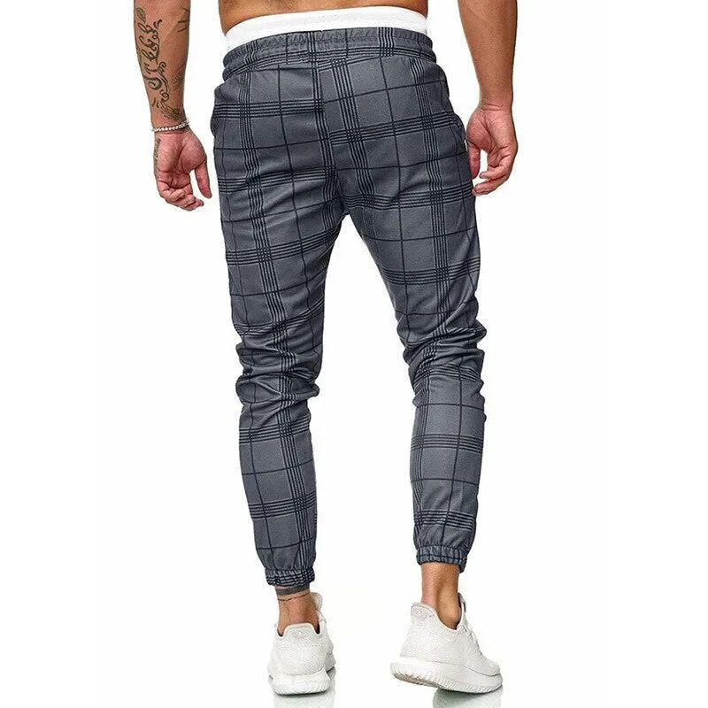 Plaid Skinny Sweatpants