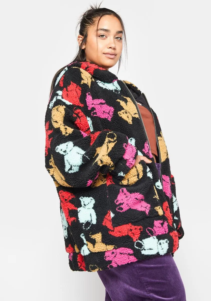 Plus Cozy Double Stuffed Sherpa Jacket
