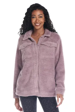 Polar Plush Sherpa Button Down Shirt-Jacket