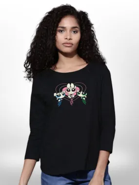 Powerpuff Girls Printed 4Quarter T-Shirt