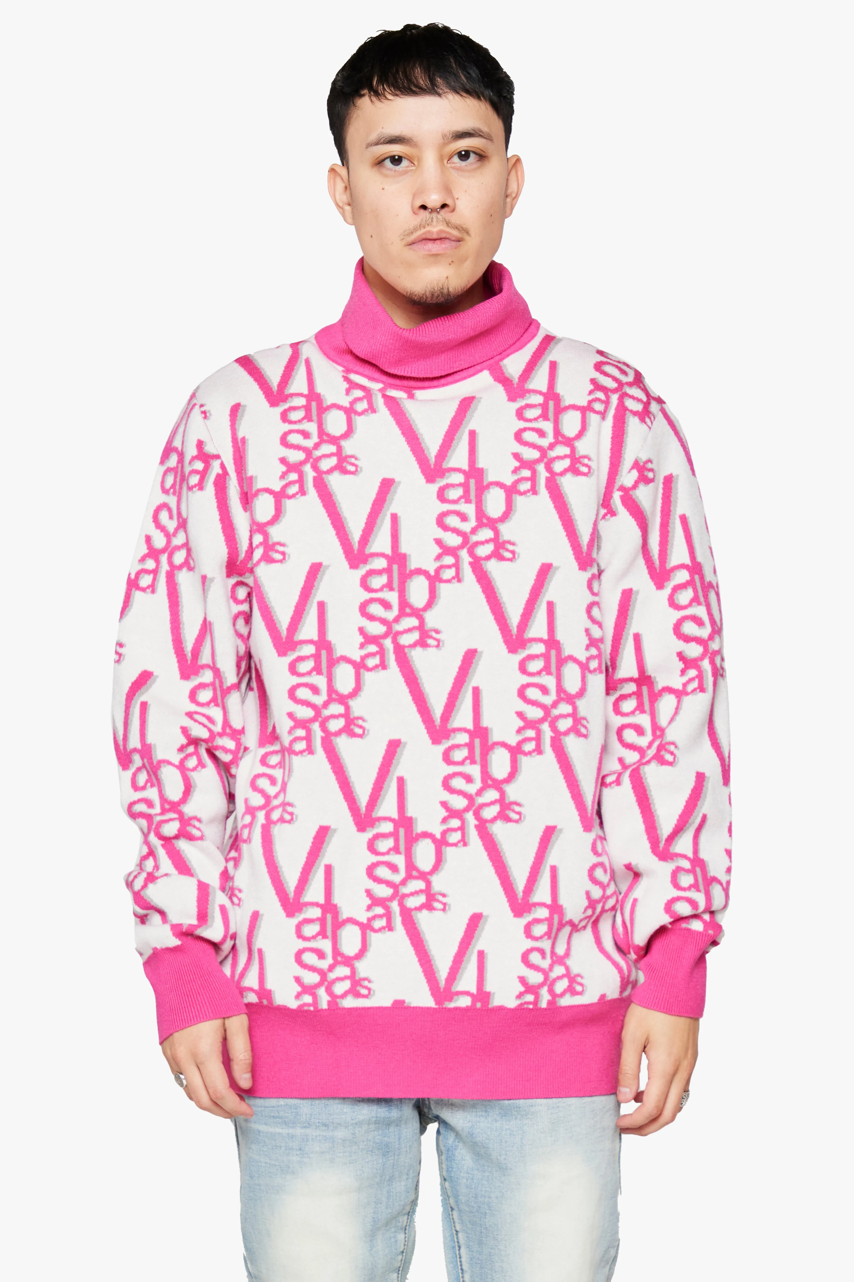 "ELYSIAN" DAHLIA PINK TURTLE NECK