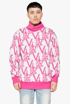 "ELYSIAN" DAHLIA PINK TURTLE NECK