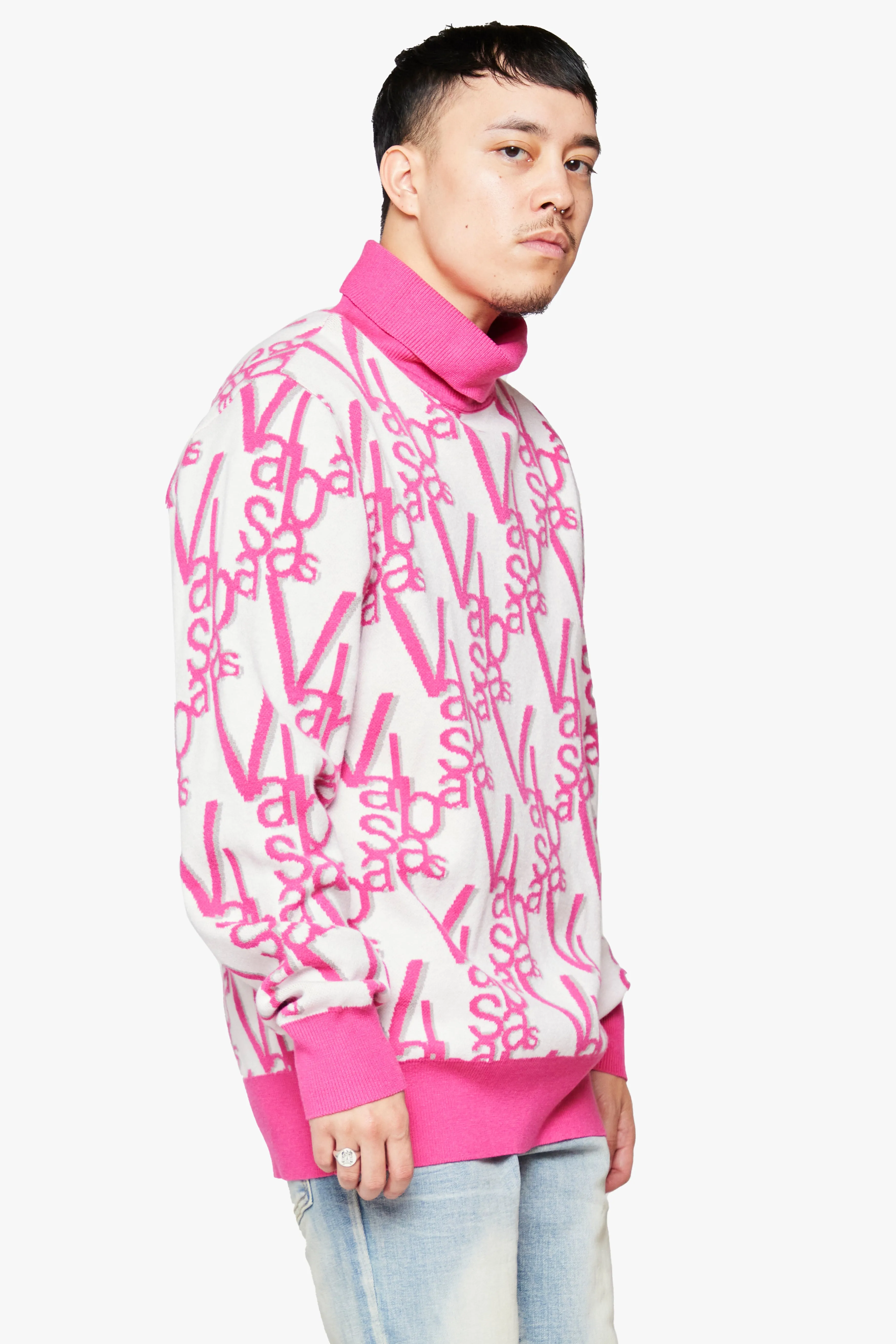 "ELYSIAN" DAHLIA PINK TURTLE NECK