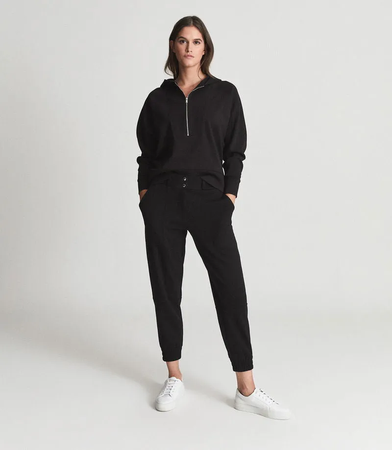 Reiss Black Tailored Joggers