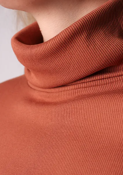 Ruby Roll Neck Top - Rust