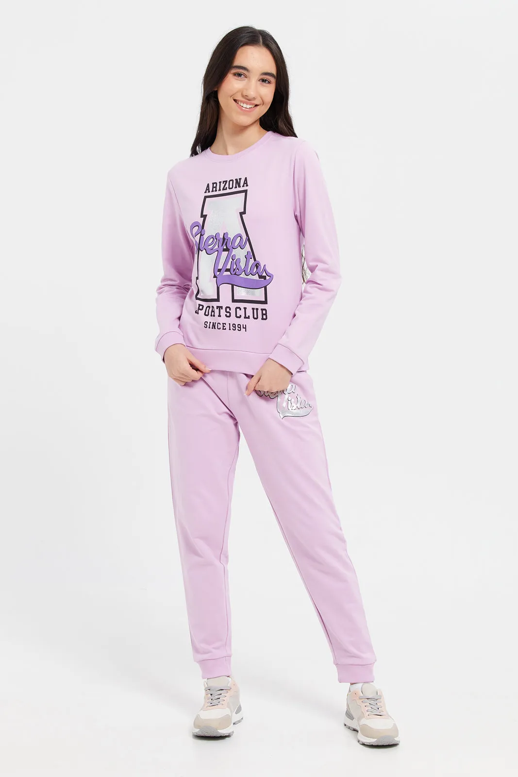 Senior Girls Purple Basic Track Pants