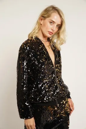Sequin Bomber Jacket