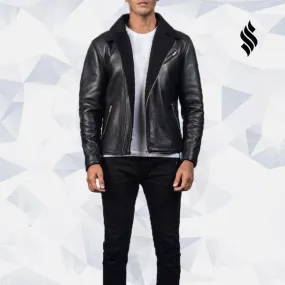 Shearling Black Leather Jacket