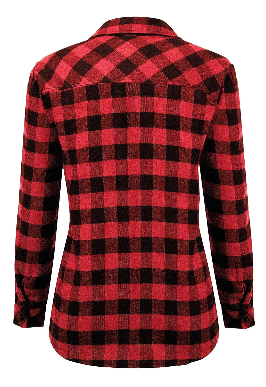 Sidiou Group Casual Loose Plaid Roll Up Sleeve Button Down Shirt Dark Blue XL