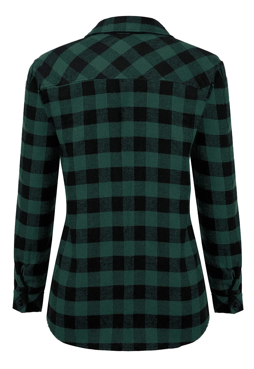 Sidiou Group Casual Loose Plaid Roll Up Sleeve Button Down Shirt Dark Blue XL