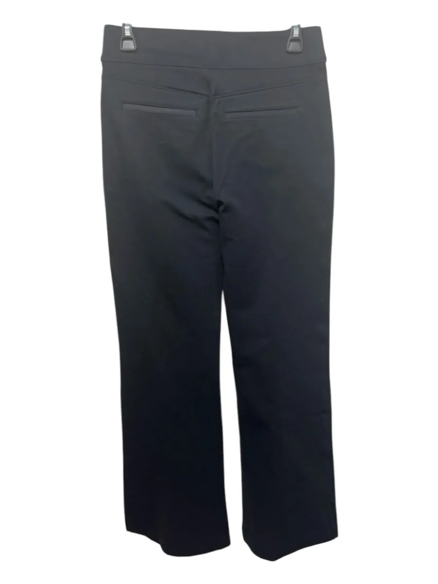 Spanx Size M Black Rayon Blend Elastic Waist High Rise Wide Leg Pants