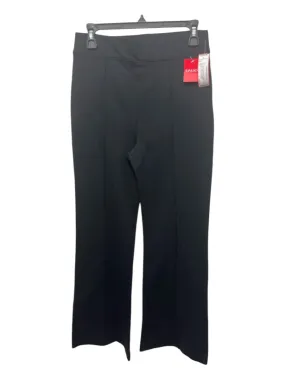 Spanx Size M Black Rayon Blend Elastic Waist High Rise Wide Leg Pants