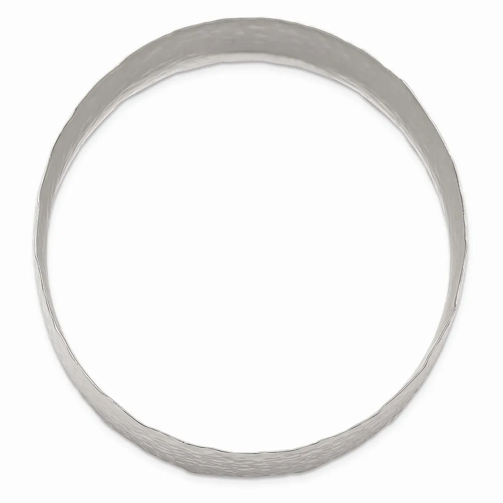Stainless Steel Polished Hammered Bangle