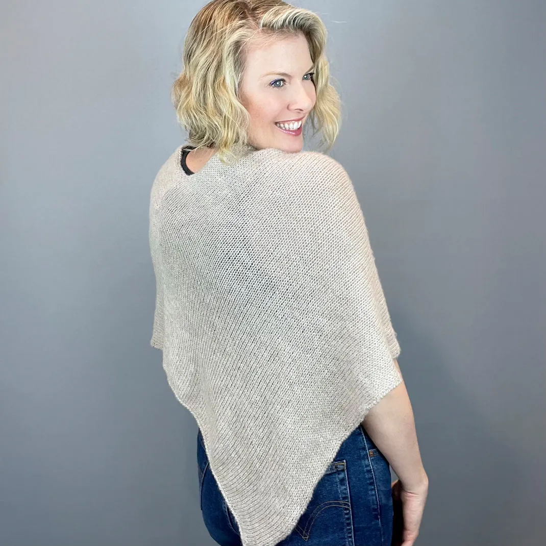 Stockinette Poncho Knitting Kit | Plymouth Baby Alpaca DK & Knitting Pattern (#113D)