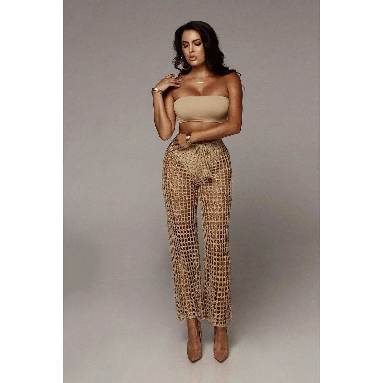 Summer See Through Wide Trousers