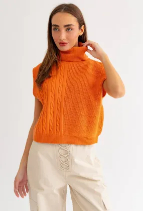 The Turtleneck Vest (Orange)