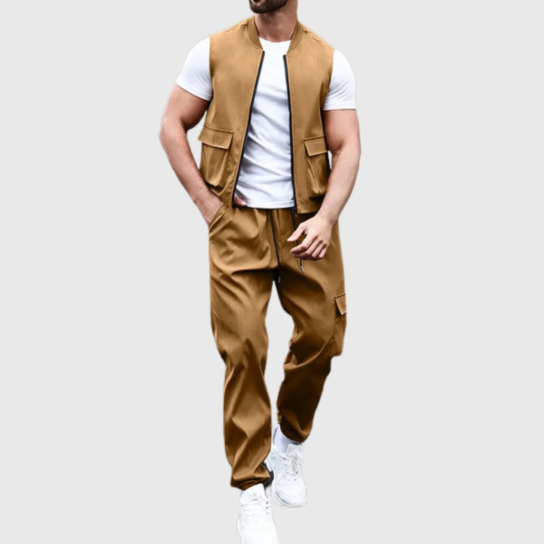 Tom Carter Men's Athletic Vest and Jogger Set