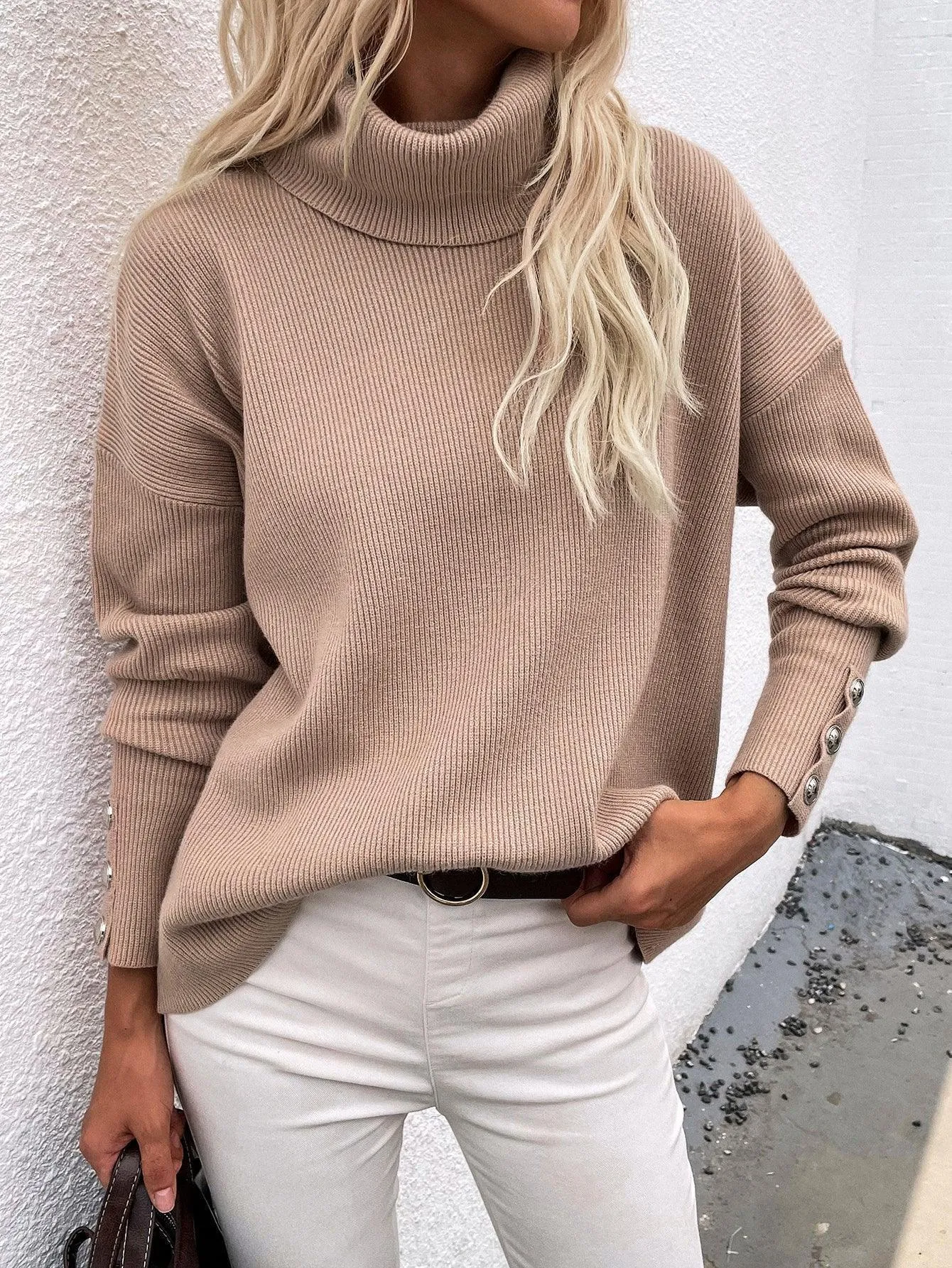 Ultra-Chic Knit Turtleneck Sweater