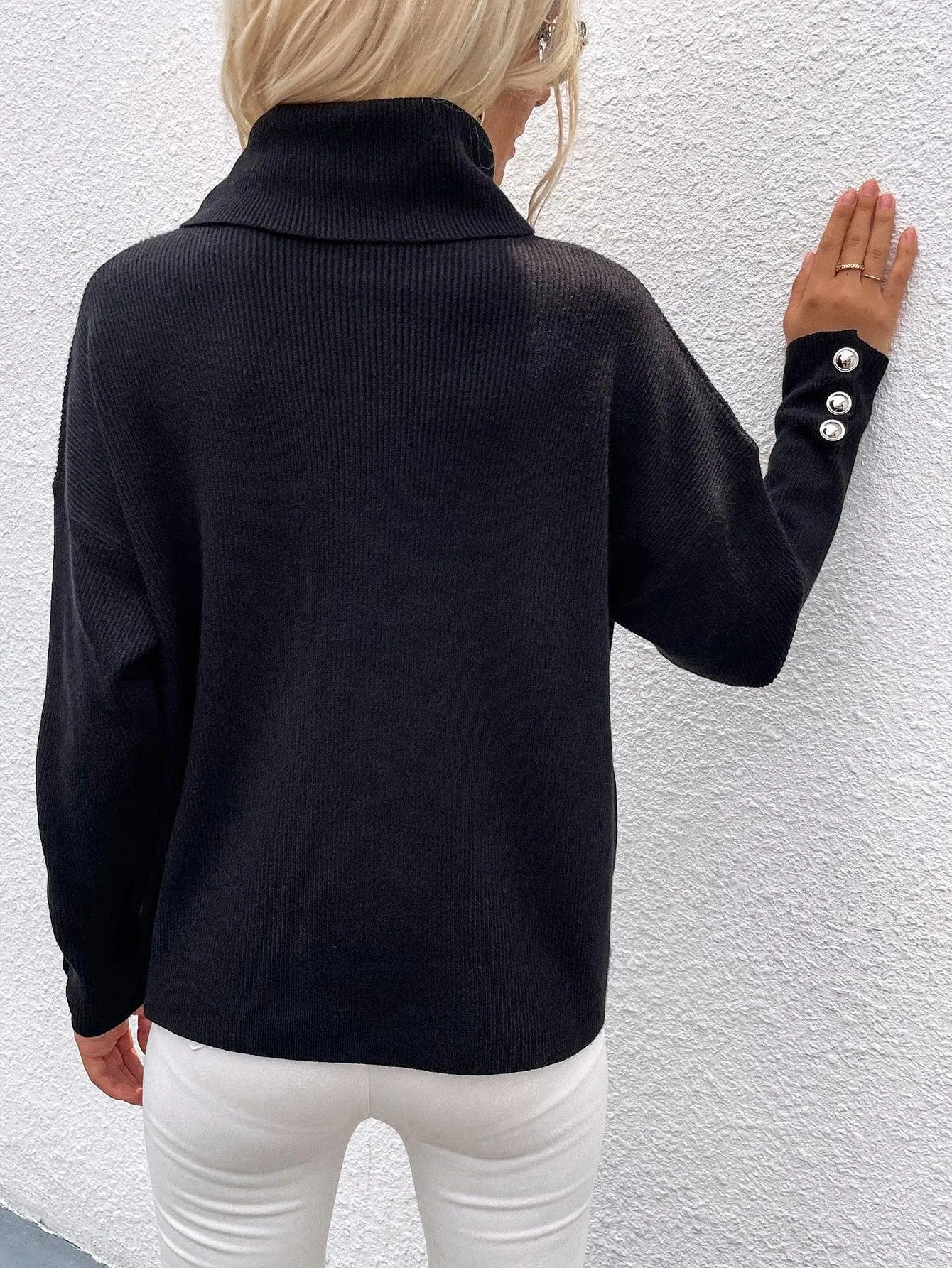 Ultra-Chic Knit Turtleneck Sweater