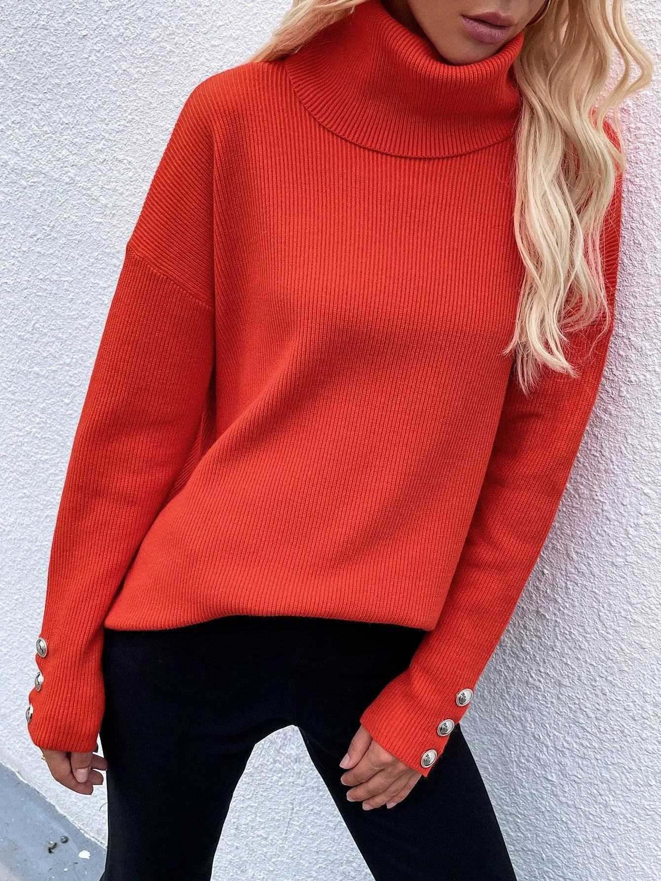 Ultra-Chic Knit Turtleneck Sweater