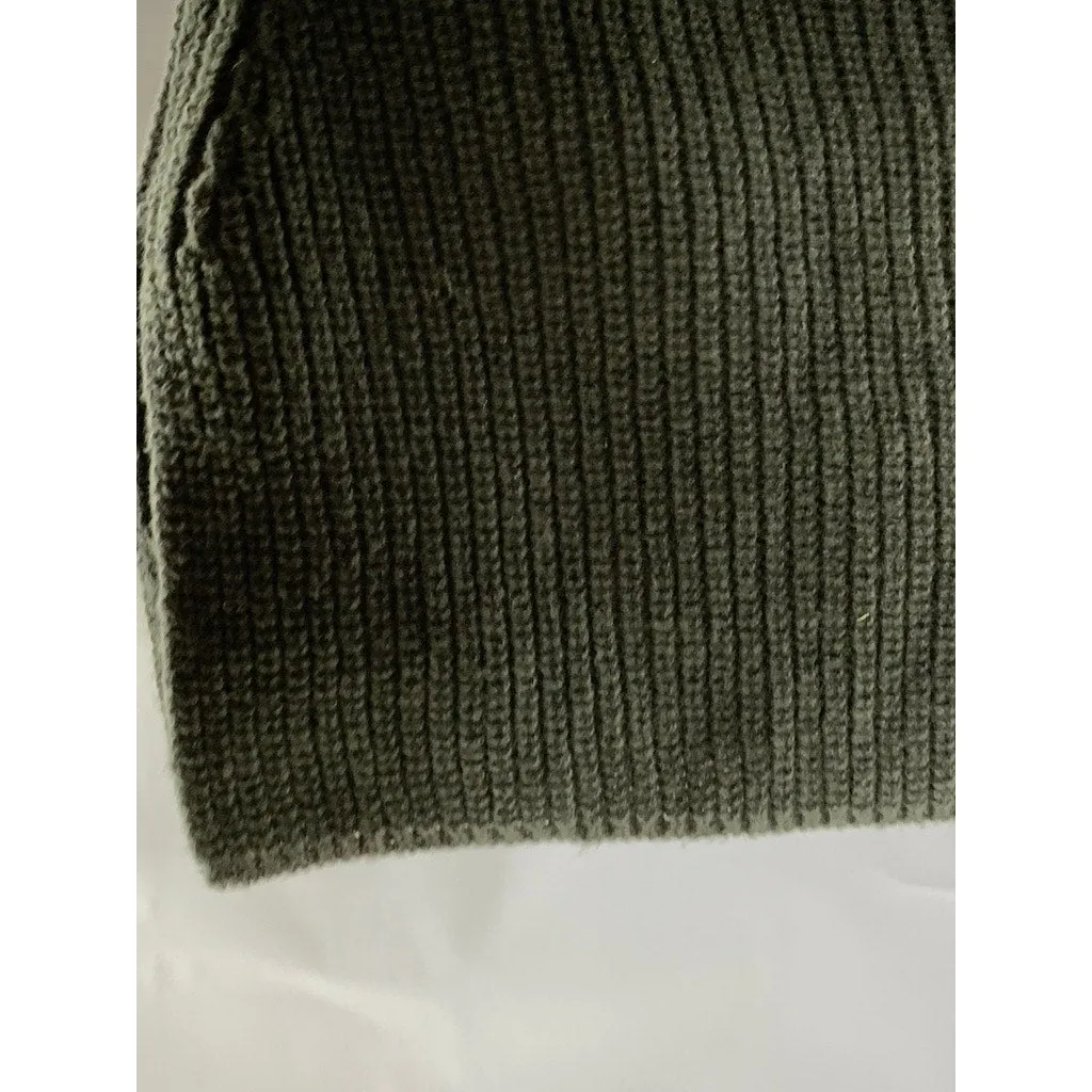 UNBRANDED Women's Gray Ribbed Pullover Turtleneck Sweater Shawl SZ OS