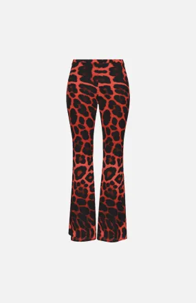 Villa Blvd Félin Fatal Rouge Flared Fit Pants
