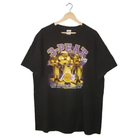 Vintage Los Angeles Lakers NBA Basketball 3-Peat 2002 T-Shirt XL
