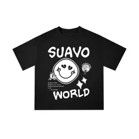 WAFFLE SMILEY T-SHIRT - BLACK