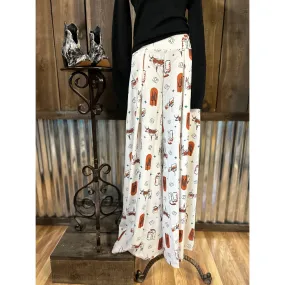 Western Graphic Palazzo Pants