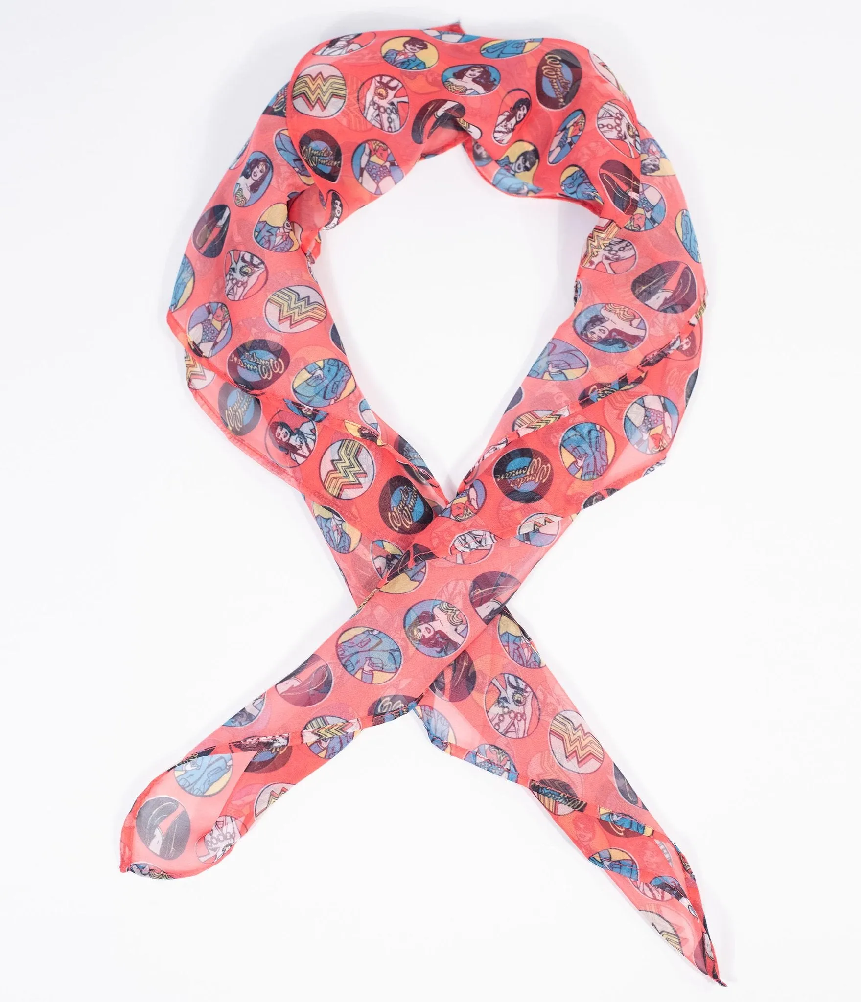Wonder Woman Polka Dot Collage Hair Scarf