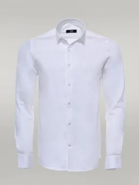 WSS Cream Long Sleeve Slim-Fit Shirt  - Singen