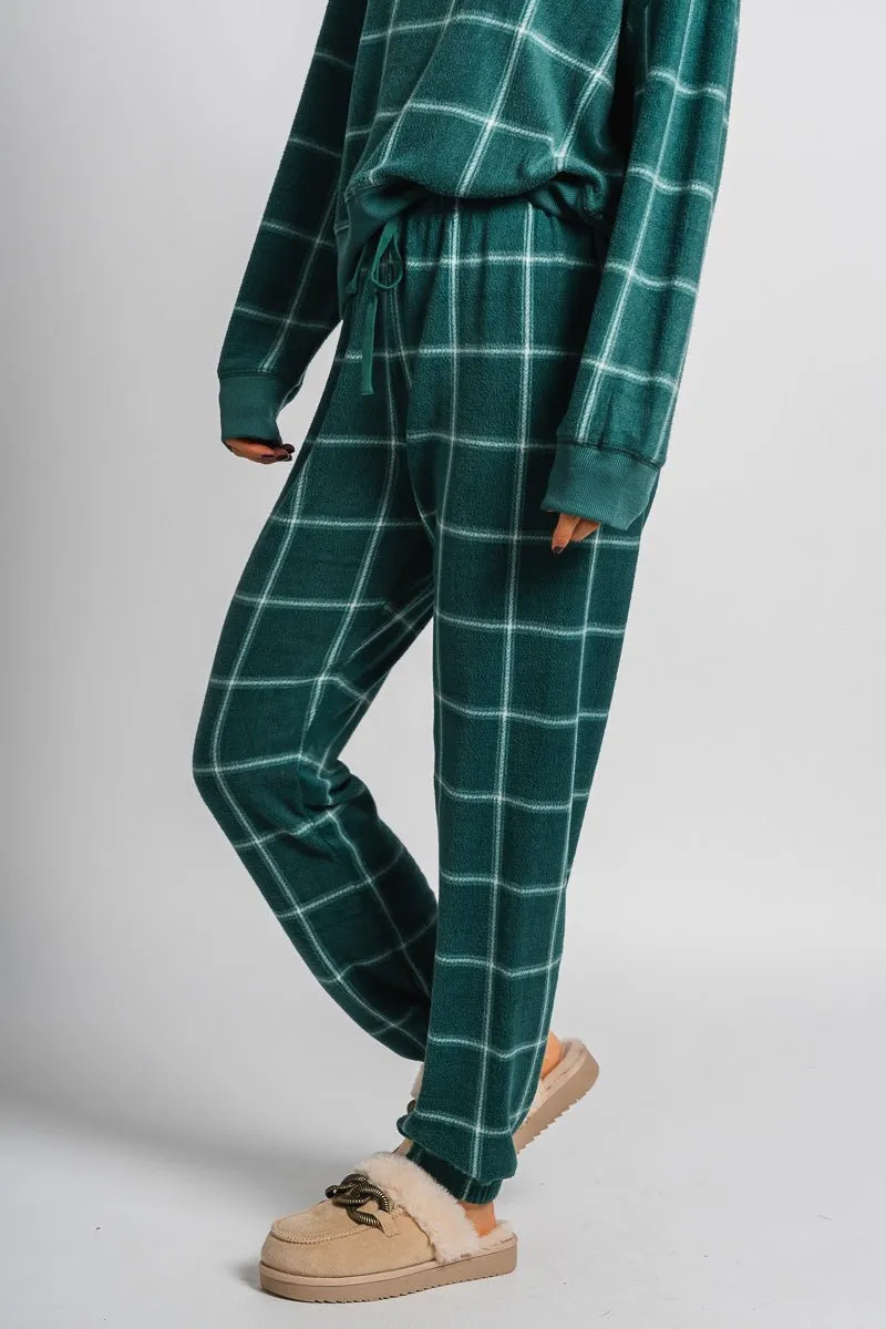 Z Supply plaid joggers noble fir