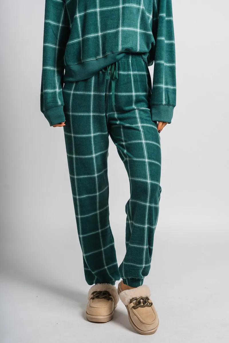 Z Supply plaid joggers noble fir